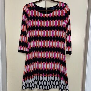 Kaari Blue Vibrant Long Sleeve Dress